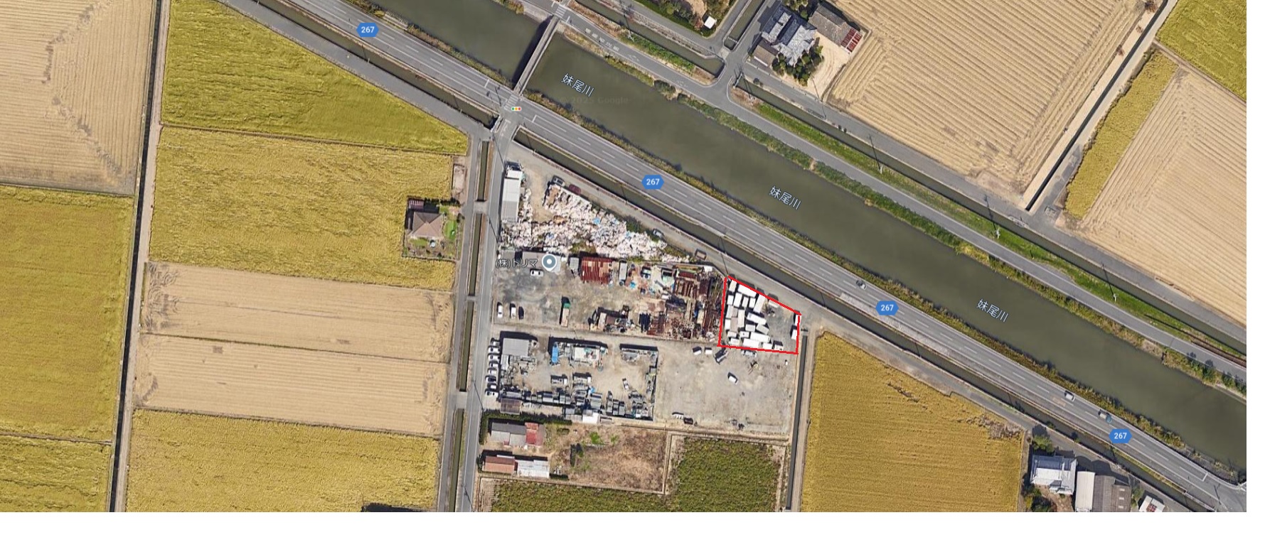 資材置き場に向いている土地です。　貸地